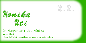 monika uti business card