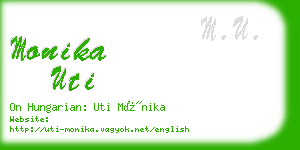 monika uti business card